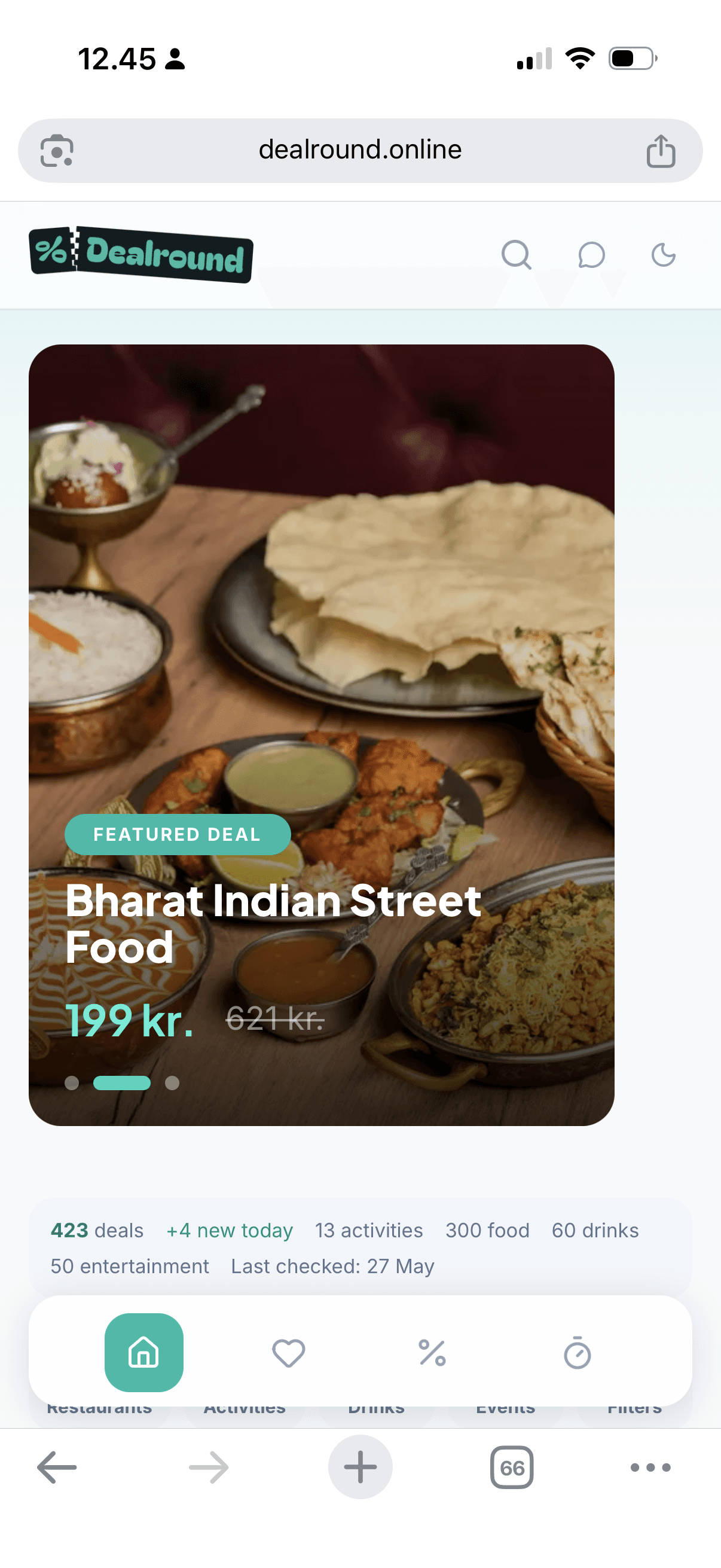 Open dealround.online in browser