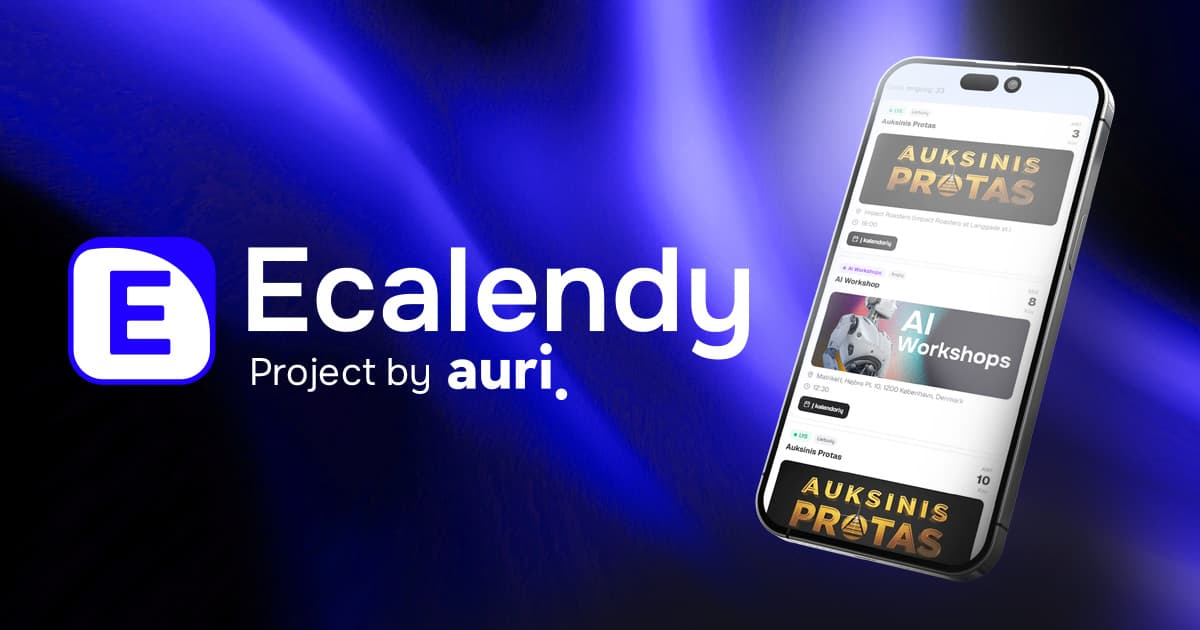 Ecalendy · Lithuanian events calendar with mobile view