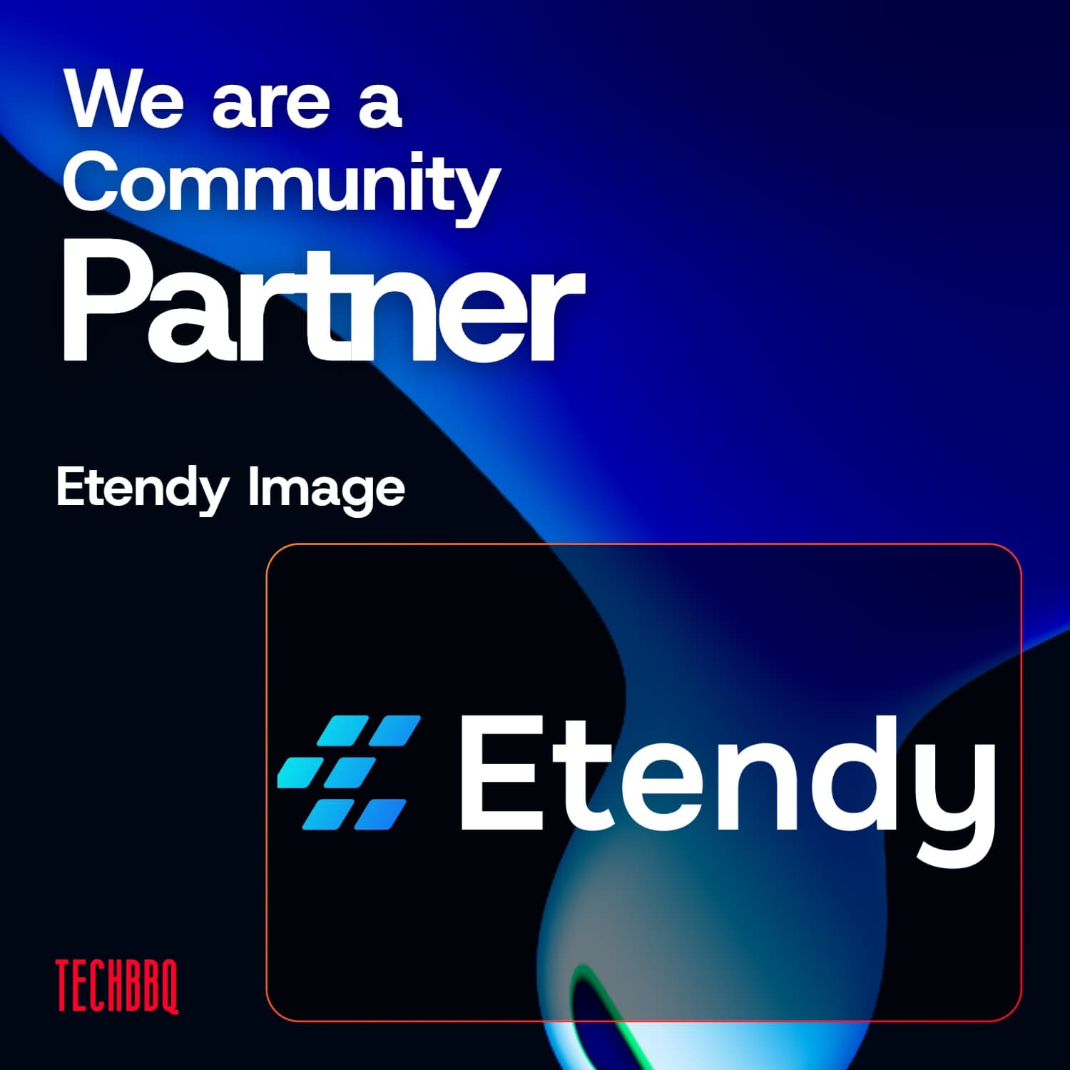 We are a Community Partner social post made with Marketing Kits, featuring the Etendy logo